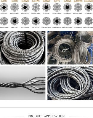6X19 6X19s 6X19 Iws スチールケーブル スチールワイヤロープ 熱電化 無熱電化 カスタマイズ